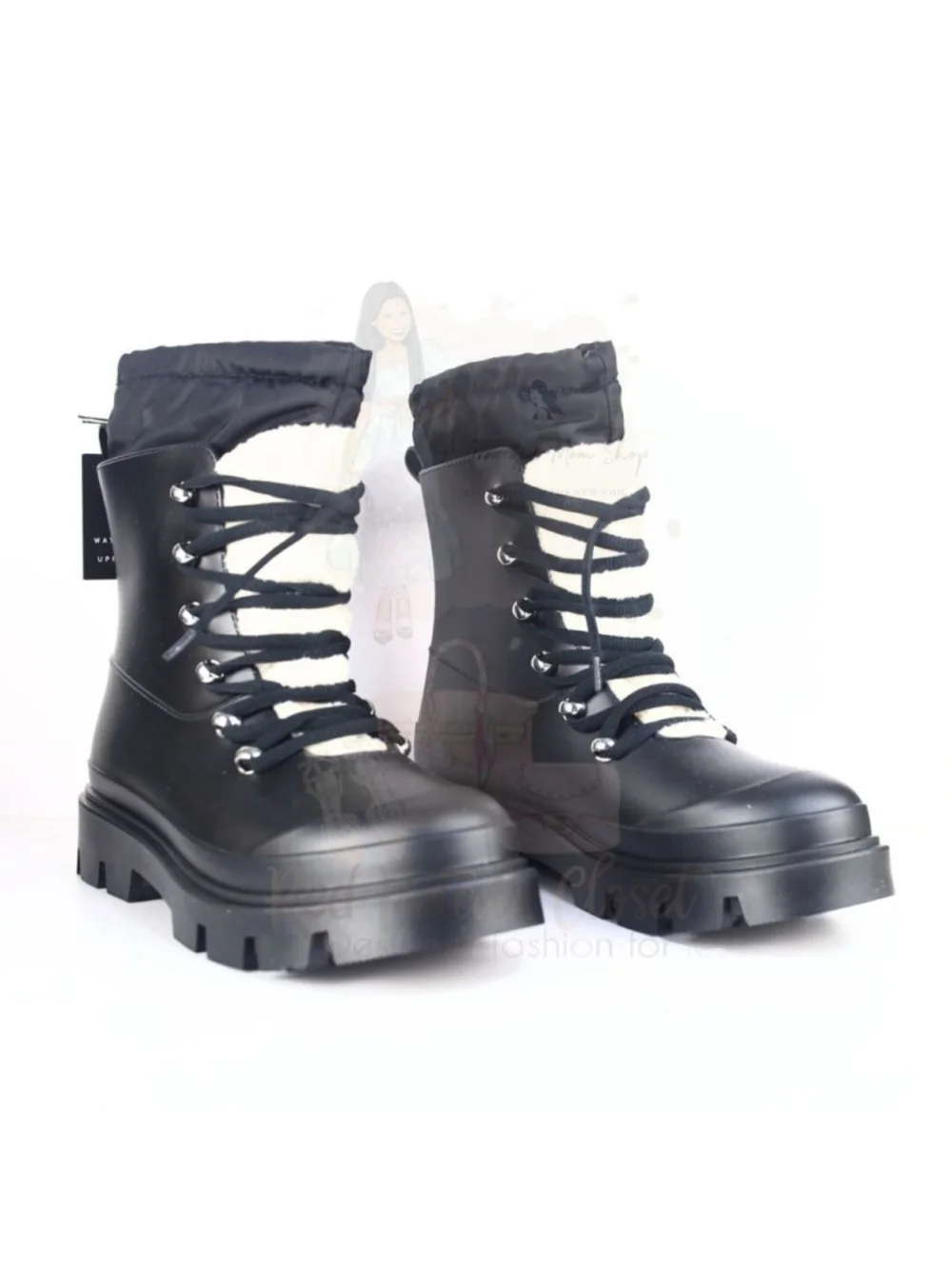Marc Fisher Ltd. Women's Faux Fur Weatherproof Boots Black Size 6